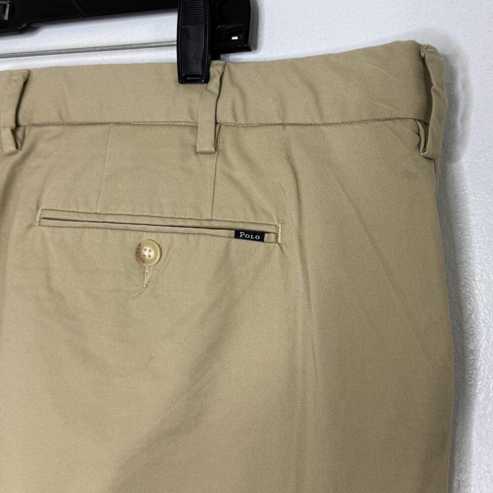 Polo Ralph Lauren 46B Shorts Mens Beige Chino Stretch Fit Pleated Big Tall